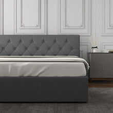 Load image into Gallery viewer, Milano Capri Luxury Gas Lift Bed Frame Base And Headboard With Storage
