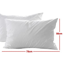 Load image into Gallery viewer, Casa Decor 50% Duck Feather 50% Down Pillow Cotton Cover 1000GSM Twin Pack
