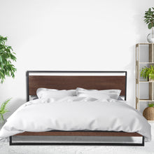 Load image into Gallery viewer, Milano Decor Azure Bed Frame With Headboard Wood Steel Platform Bed
