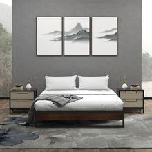 Load image into Gallery viewer, Milano Decor Sorrento Metal Wood Bed Frame Mattress Base Platform Modern

