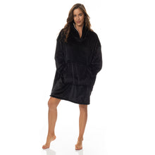 Load image into Gallery viewer, Royal Comfort Snug Hoodie Nightwear Super Soft Reversible Coral Fleece 750GSM
