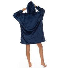 Load image into Gallery viewer, Royal Comfort Snug Hoodie Nightwear Super Soft Reversible Coral Fleece 750GSM
