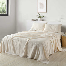 Load image into Gallery viewer, Royal Comfort Stripes Linen Blend Sheet Set Bedding Luxury Breathable Ultra Soft
