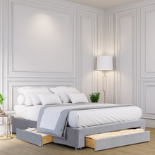 Load image into Gallery viewer, Milano Decor Palermo Bed Base with Drawers Upholstered Fabric Wood
