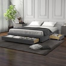 Load image into Gallery viewer, Milano Decor Palermo Bed Base with Drawers Upholstered Fabric Wood
