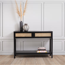 Load image into Gallery viewer, Casa Decor Tulum Rattan Console Table Entry Table Storage Hallway Wood
