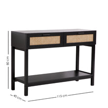 Load image into Gallery viewer, Casa Decor Tulum Rattan Console Table Entry Table Storage Hallway Wood
