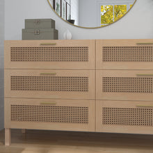 Load image into Gallery viewer, Casa Decor Santiago Rattan 6 Chest of Drawers Cabinet Bedroom Storage Tallboy
