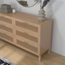 Load image into Gallery viewer, Casa Decor Santiago Rattan 6 Chest of Drawers Cabinet Bedroom Storage Tallboy

