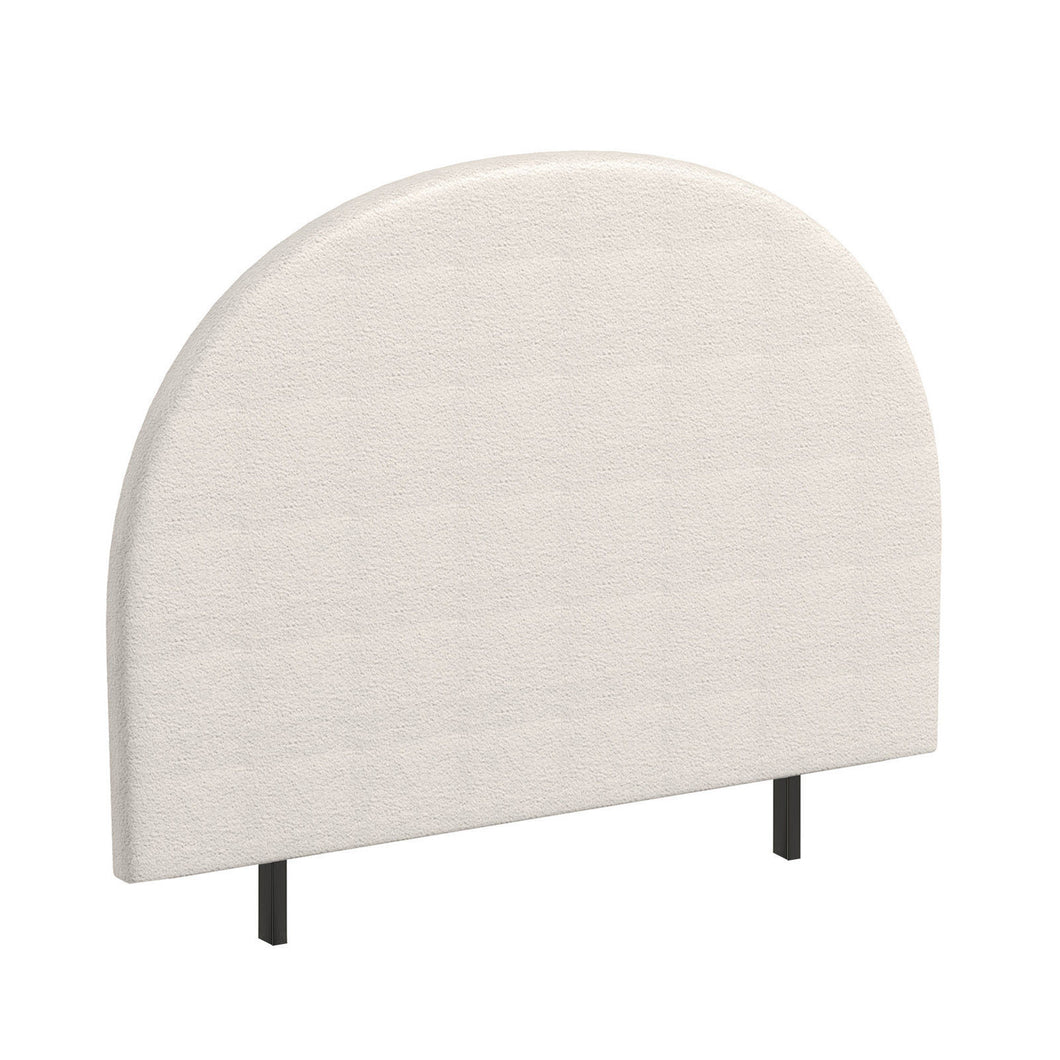 Milano Decor Ariana Curved Boucle Bedhead Headboard Upholstered Cushioned