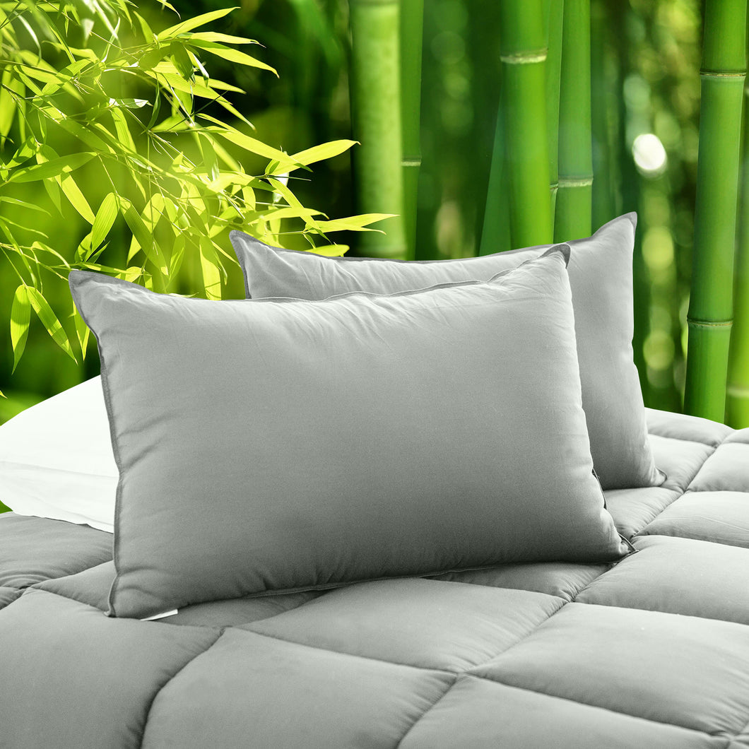 Royal Comfort Bamboo Pillow Hotel Quality Luxury Twin Pack