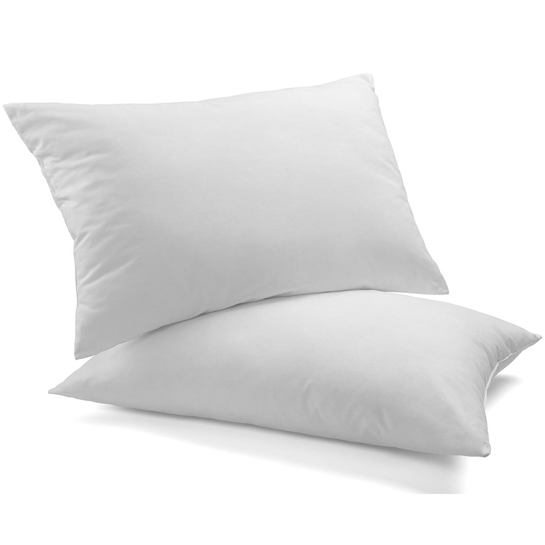 Royal Comfort Luxury Duck Feather & Down Pillow Twin Pack Home Set