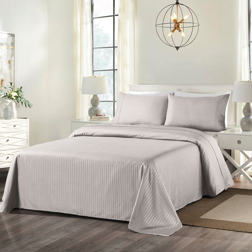 Royal Comfort Cooling Bamboo Blend Sheet Set Striped 1000 Thread Count Pure Soft