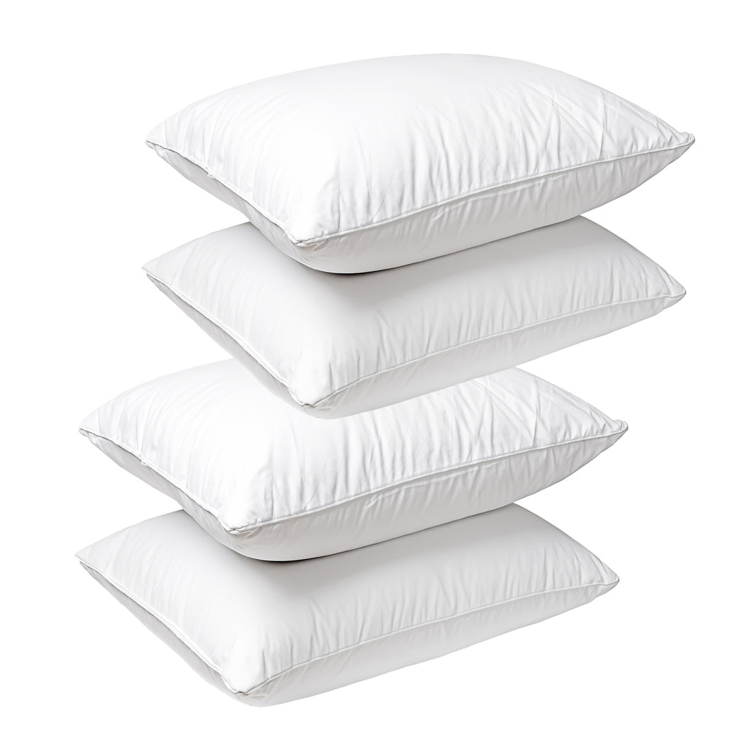 Royal Comfort Duck Feather Down Pillows 50 x 75cm Set Hotel Quality