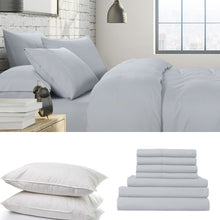 Load image into Gallery viewer, 1500 Thread Count 6 Piece Combo And 2 Pack Duck Feather Down Pillows Bedding Set
