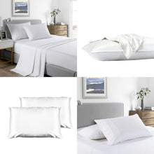 Load image into Gallery viewer, 2000 Thread Count 4 Piece Sheet Set And Bonus Twin Pack Satin Pillowcases
