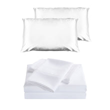 Load image into Gallery viewer, 2000 Thread Count 4 Piece Sheet Set And Bonus Twin Pack Satin Pillowcases
